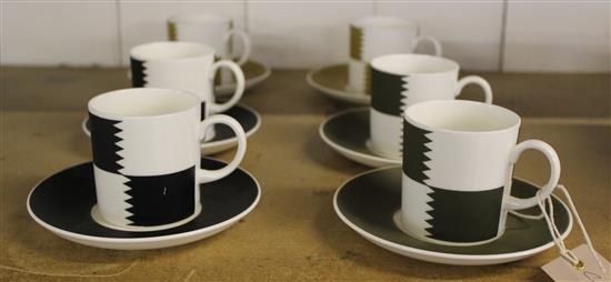 1960s Susie Cooper 6 cup & saucer coffee set
